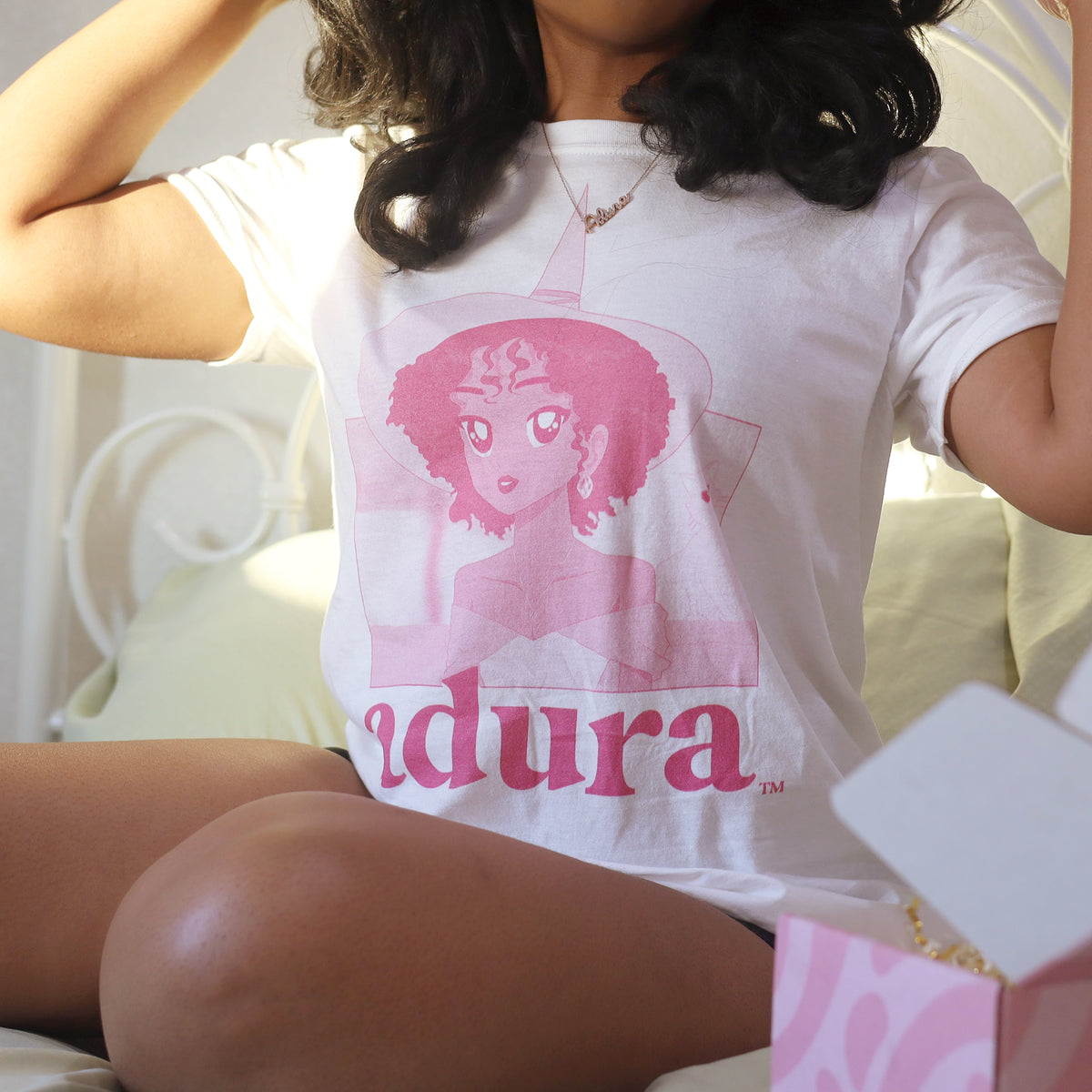 Adura Pink Manga Sleep Witch Short-Sleeve Unisex T-Shirt
